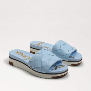 Sam Edelman | Men's Adaley Woven Slide Sandal-Riviera Blue Leather