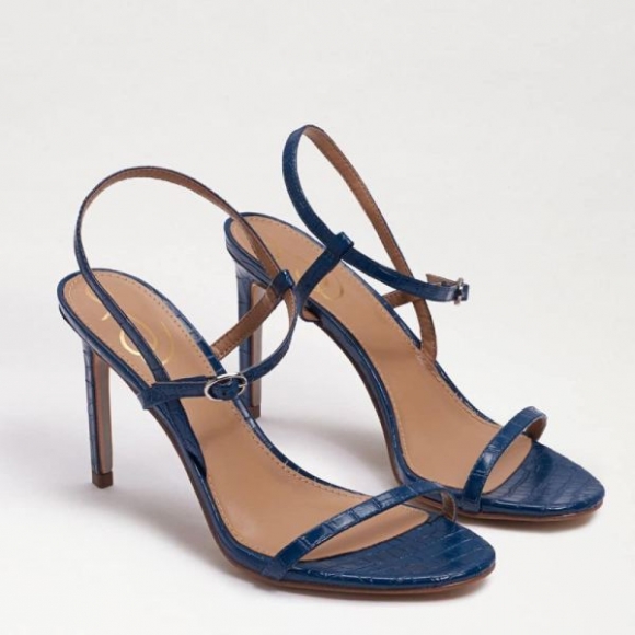 Sam Edelman | Men's Doran Strappy Heeled Sandal-Indigo Ink Croco