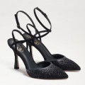 Sam Edelman | Men's Hardy Ankle Strap Pointed Toe Pump-Black Suede