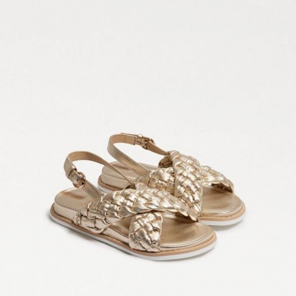 Sam Edelman | Kids Vita Kids Braided Sandal-Gold Leaf Leather