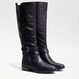 Sam Edelman | Men's Pansy Wide Calf Boot-Black Leather