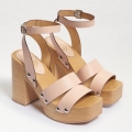 Sam Edelman | Men's Angela Platform Heeled Sandal-Summer Beige Leather