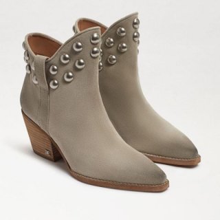 Sam Edelman | Men's Wildie Studded Western Bootie-Pelican Green Suede