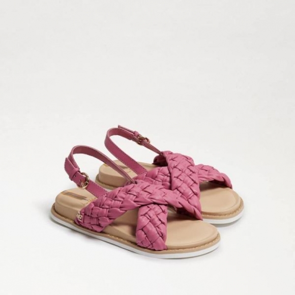 Sam Edelman | Kids Vita Kids Braided Sandal-Carmine Rose Leather