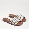 Sam Edelman | Men's Bay 14 Studded Slide Sandal-Bright White Leather