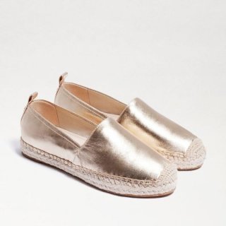 Sam Edelman | Men's Kenley Slip On Espadrille-Gold Leaf Leather