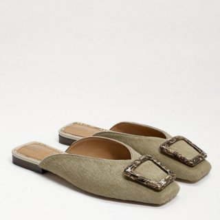 Sam Edelman | Men's Lavina Buckle Mule-Dark Sage Brahma