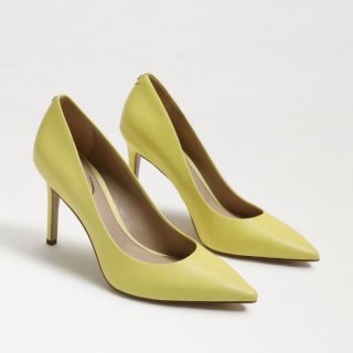 Sam Edelman | Men's Hazel Pointed Toe Heel-Butter Yellow Leather
