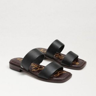 Sam Edelman | Men's Haydee Stitch Slide Sandal-Black Leather