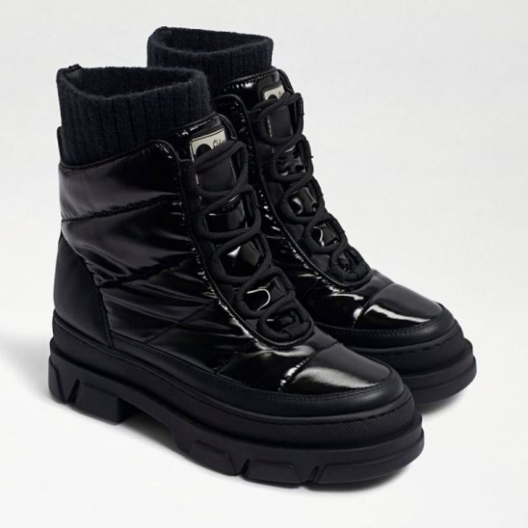 Sam Edelman | Men's Tabitha Puffer Lace Up Boot-Black