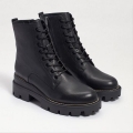 Sam Edelman | Men's Garret Combat Platform Boot-Black Leather