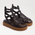 Sam Edelman | Men's Geana Platform Gladiator Sandal-Black Leather