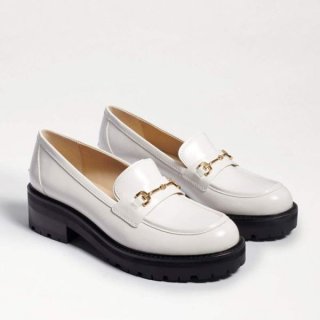 Sam Edelman | Men's Tully Lug Sole Loafer-Bright White Box Leather