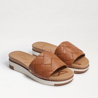 Sam Edelman | Men's Adaley Woven Slide Sandal-Saddle Leather