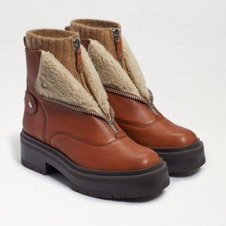 Sam Edelman | Men's Linds Zipper Chelsea Boot-Tawny Brown Leather
