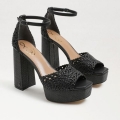 Sam Edelman | Men's Nattie Platform Heel Sandal-Black