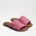 Sam Edelman | Men's Griffin Woven Slide Sandal-Carmine Rose Leather