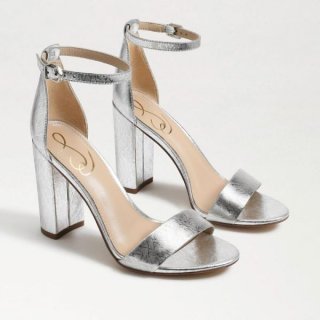 Sam Edelman | Men's Yaro Block Heel Sandal-Soft Silver Leather