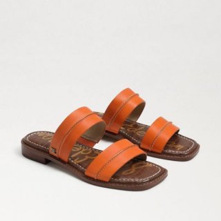 Sam Edelman | Men's Haydee Stitch Slide Sandal-Classic Orange Leather