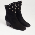 Sam Edelman | Men's Brie Studded Western Boot-Black Leather