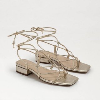 Sam Edelman | Men's Daffy Sandal-Gold Leaf Leather