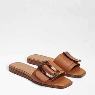 Sam Edelman | Men's Inez Slide Sandal-Lt Cuoio Brown Leather