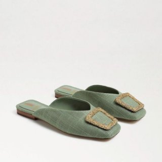 Sam Edelman | Men's Lavina Buckle Mule-Soft Jade Linen