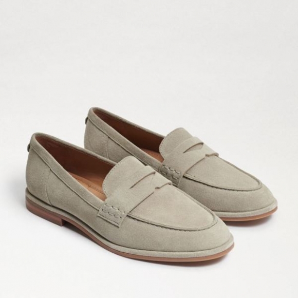 Sam Edelman | Men's Birch Penny Loafer-Pelican Green Suede