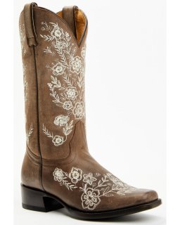 Quick Ship Shyanne Latest Women's Wildflower Western Boots - Square Toe | Chocolate