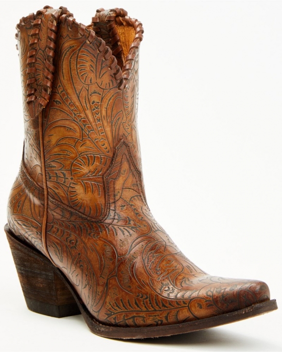 Quick Ship Shyanne Latest Women's Tabita Western Fashion Booties - Snip Toe | Brown