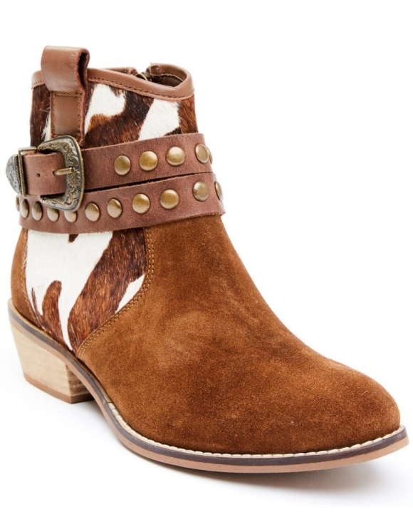 Quick Ship Shyanne Latest Women's Raelynn Fashion Booties - Round Toe | Brown