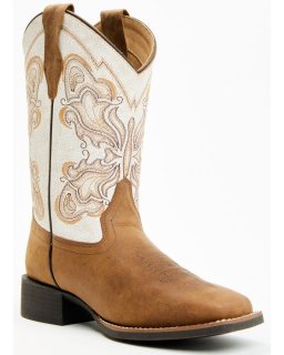 Quick Ship Shyanne Latest Soltice Women's Flynn Western Boots - Broad Square Toe | Cream