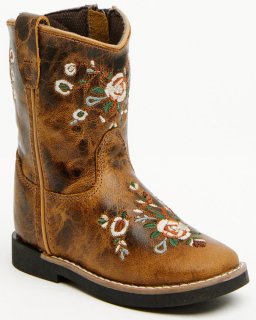 Quick Ship Shyanne Latest Toddler Girls' Little Bitty Masie Western Boots - Broad Square Toe | Brown Quick Ship Shyanne Latest Toddler Girls' Little Bitty Masie Western Boots - Broad Square Toe | Brown