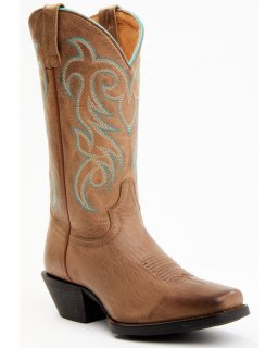 Quick Ship Shyanne Latest Women's Xero Gravity Embroidered Performance Western Boots - Square Toe | Brown