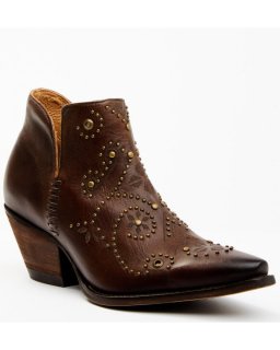 Quick Ship Shyanne Latest Women's Ditza Western Booties - Snip Toe | Brown