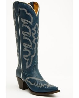 Quick Ship Shyanne Latest Women's High Desert Tall Western Boots - Snip Toe | Navy