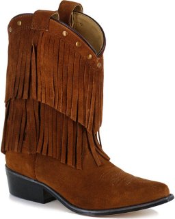 Quick Ship Shyanne Latest Girls' Fringe Snip Toe Western Boots | Brown Quick Ship Shyanne Latest Girls' Fringe Snip Toe Western Boots | Brown