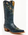 Quick Ship Shyanne Latest Women's Stephanie Floral Western Boots - Snip Toe | Navy Quick Ship Shyanne Latest Women's Stephanie Floral Western Boots - Snip Toe | Navy