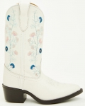 Quick Ship Shyanne Latest Girls' Fleur Western Boots - Round Toe | White
