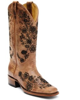 Quick Ship Shyanne Latest Women's Wildflower Western Boots - Square Toe | Honey Quick Ship Shyanne Latest Women's Wildflower Western Boots - Square Toe | Honey