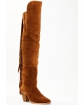 Quick Ship Shyanne Latest Women's Gypset Over The Knee Western Boots - Round Toe | Cognac