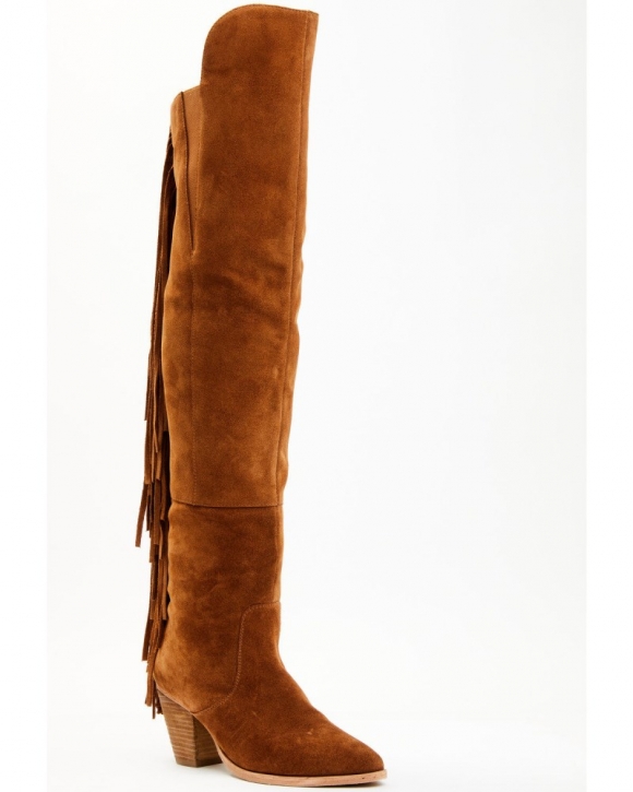 Quick Ship Shyanne Latest Women's Gypset Over The Knee Western Boots - Round Toe | Cognac Quick Ship Shyanne Latest Women's Gypset Over The Knee Western Boots - Round Toe | Cognac