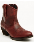 Quick Ship Shyanne Latest Women's Sawyer Omaha Goat Western Fashion Booties - Round Toe | Red Quick Ship Shyanne Latest Women's Sawyer Omaha Goat Western Fashion Booties - Round Toe | Red