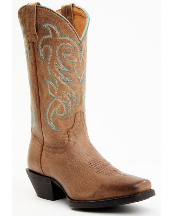 Quick Ship Shyanne Latest Women's Xero Gravity Embroidered Performance Western Boots - Square Toe | Brown