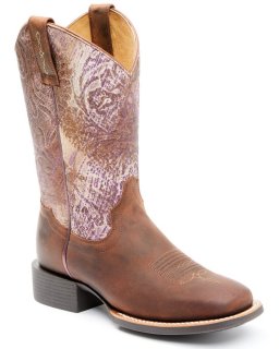 Rank 45 Women's Antiquity Western Performance Boots - Broad Square Toe | Brown