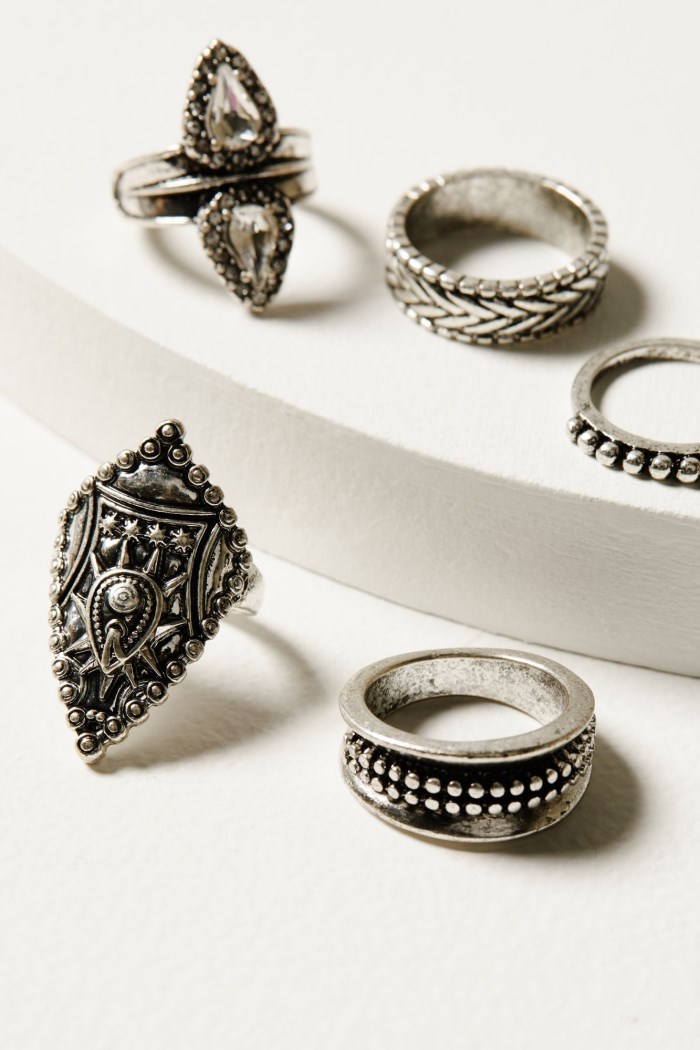 Special Offer Idyllwind Women's Fairmont 5-Piece Silver Ring Set | Silver