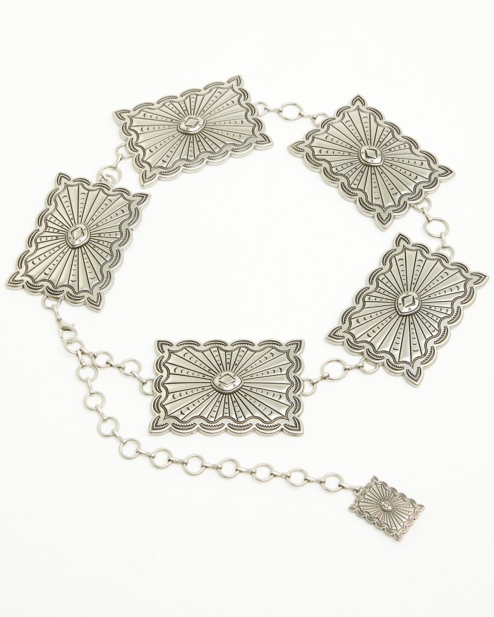 Special Offer Idyllwind Women's Chambley Large Concho Chain Belt | Silver