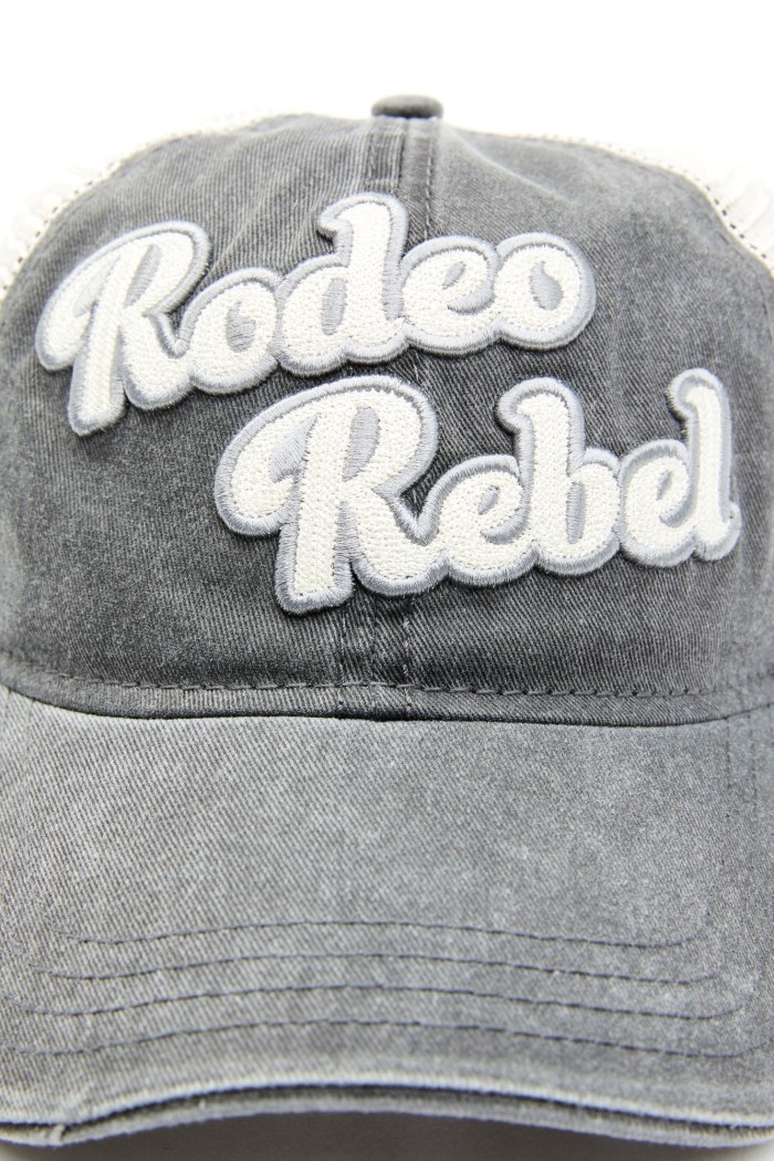 Special Offer Idyllwind Women's Rodeo Rebel Embroidered Mesh-Back Baseball Hat | Grey