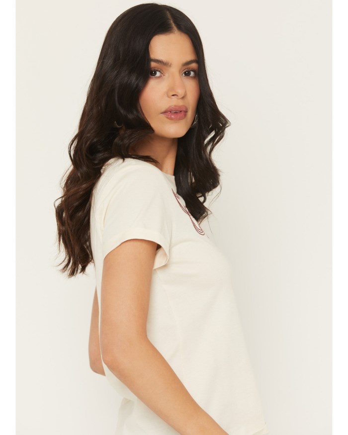 Special Offer Idyllwind Women's Warren Boot Stitch Short Sleeve Tee | Cream