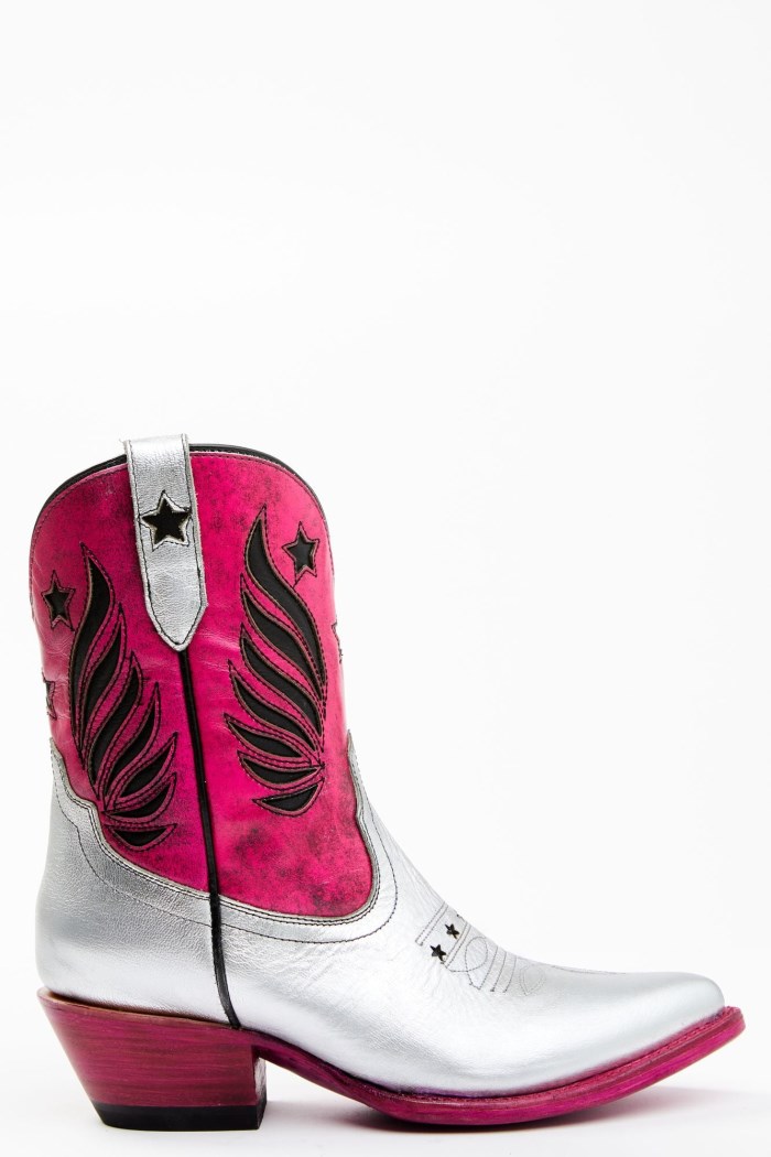 Special Offer Idyllwind Women's Metallic Star Inlay Roadie Western Booties - Round Toe | Pink